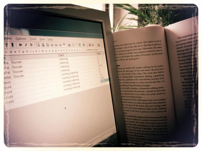 Absolute Indexing screen